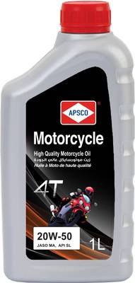 APSCO Motorcycle 20W50 JASO MA, API SL 1Litre Heavy Duty Engine Oil