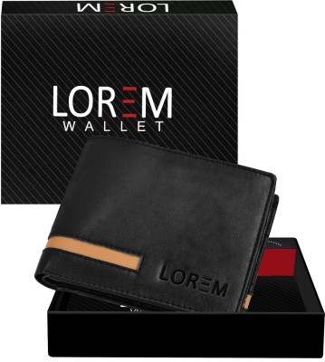 LOREM Men Casual, Evening/Party, Formal Black Artificial Leather Wallet(3 Card Slots)