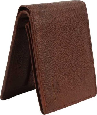 Hintz Men Casual, Trendy, Travel, Evening/Party Brown Genuine Leather Wallet(15 Card Slots)