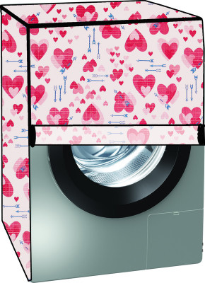 KVAR Front Loading Washing Machine  Cover(Width: 69 cm, Pink, White)