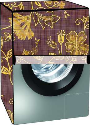 KVAR Front Loading Washing Machine  Cover(Width: 69 cm, Dark Brown, Gold)