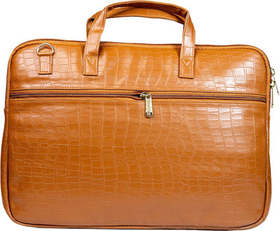 Man Arden The Bashful Black PVC Leather Shoulder Messenger Laptop Bag(Textured, Brown)