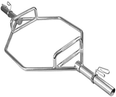 HACKERX Olympic Solid Deadlift, weight lifting, Hex, Trap, Shrug Bar with 2 Spring Locks Weight Lifting Bar