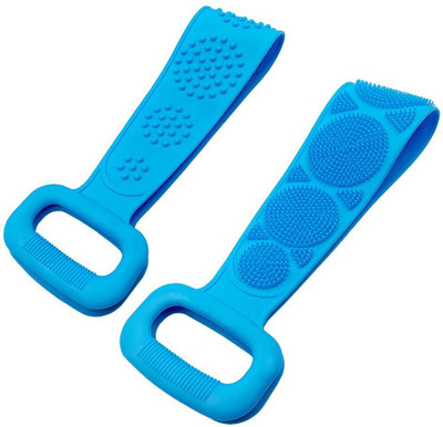 Panth Wholesaler 2 Pcs Body Bath Brush Double Side Rubber Scrubber Belt| Body Washer