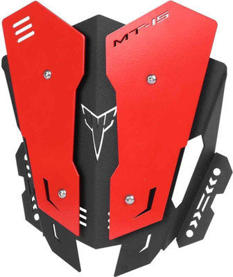 ZRIDE Heavy Quality Metal Visor For Yamaha MT-15 Bike Windshield ( black & Red) Bike Headlight Visor