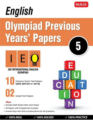 MTG English (IEO) Olympiad Previous Years Papers with Mock Test Paper - Class 5, Olympiad Books For 2022-23 Exam(Paperback, MTG Editorial Board)