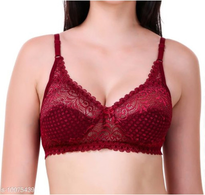JD LINGRIES Women Full Coverage Non Padded Bra(Maroon)
