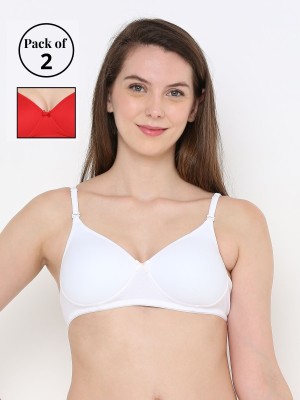 Berry's Intimatess Women T-Shirt Lightly Padded Bra(White, Red)