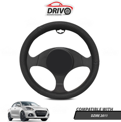 Drivo Steering Cover For Maruti Swift Dzire(Black, Leatherite)