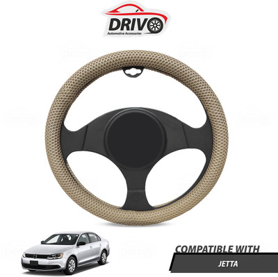 Drivo Steering Cover For Volkswagen Jetta(Beige, Leatherite)