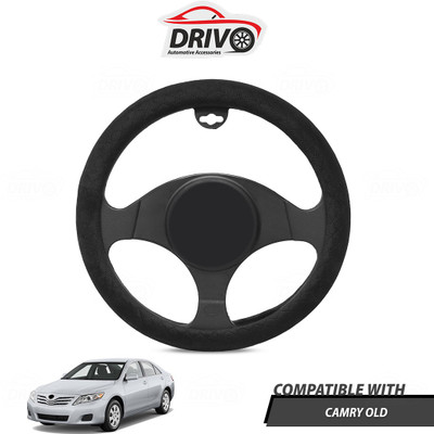 Drivo Steering Cover For Toyota Camry(Black, Leatherite)