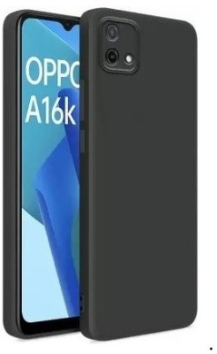 TESPARK Back Cover for OPPO A16k(Black, Grip Case, Silicon, Pack of: 1)