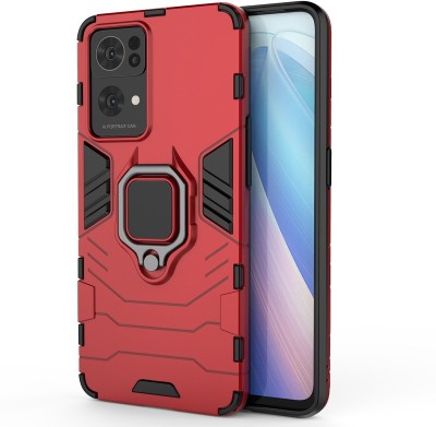 Glaslux Back Cover for Reno 7 Pro(Red, Ring Case, Pack of: 1)