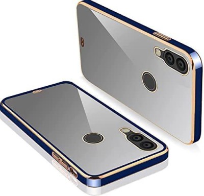 Yebhi Online Back Cover for Xiaomi Redmi Note 7 |Electroplated Silicon Golden Plating Crystal Clear Case(Blue, Grip Case, Pack of: 1)