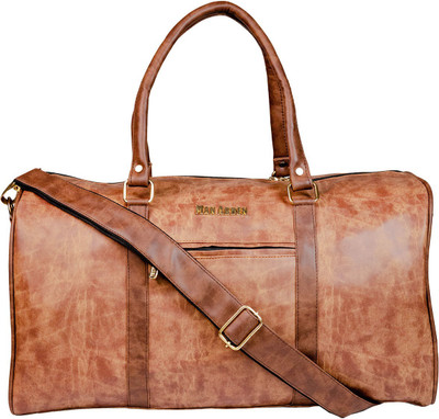 Man Arden The Rigid Replica PVC Leather Travel Dual Tone Duffel Without Wheels