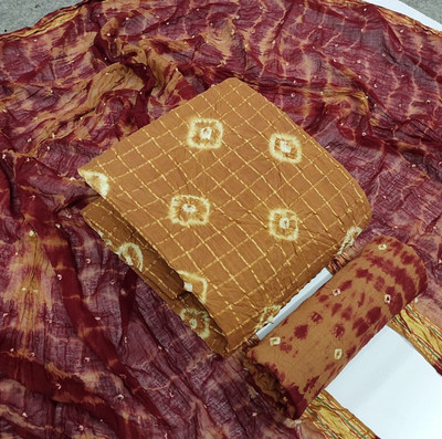 SHREYAM Enterprise Cotton Blend Checkered Salwar Suit Material
