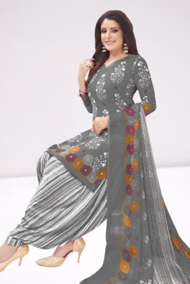 INITHI Crepe Floral Print Salwar Suit Material