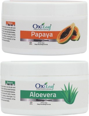Oxileaf Professional Papaya Cream & Aloevera Cream Combo for Healthy & Glowing Skin(400 ml)