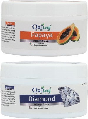 Oxileaf Professional Papaya Cream & Diamond Cream Combo for Healthy & Glowing Skin(400 ml)