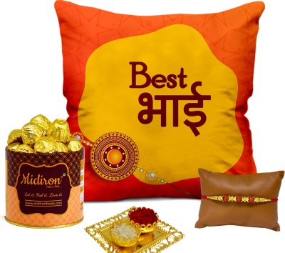 Midiron Rakhi Gifts for Brother / Bhai | Rakshabandhan Gift for Brother DTRakhiR83-78 Polyester Gift Box(Multicolor)