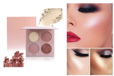 AGLEY BEAUTYFUL 4 IN 1 HIGHLIGHTER PALETTE FOR GIRLS AND WOMAN Highlighter(MULTICOLOR)