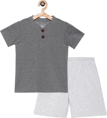 Baby's Pride Boys Casual T-shirt Shorts(Grey)