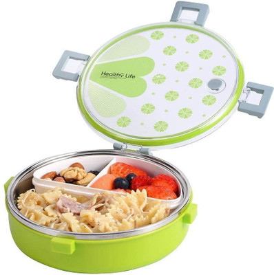 Vital Creations Multi Design 2 Gird 1 Containers Lunch Box(500 ml)
