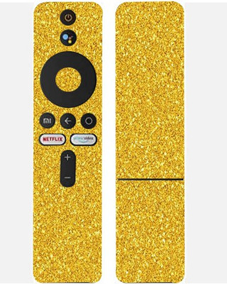 Jeeva Creation Mi Smart LED Tv Remote, led tv remote Mobile Skin(Ultra Golden Glitter Skin With High Matte Finish.)