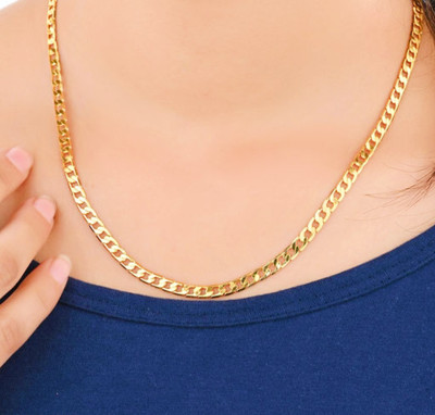 NEWEFASHION A11-Single Gold Chain golden plated chain for Women Gold-plated Plated Alloy Chain