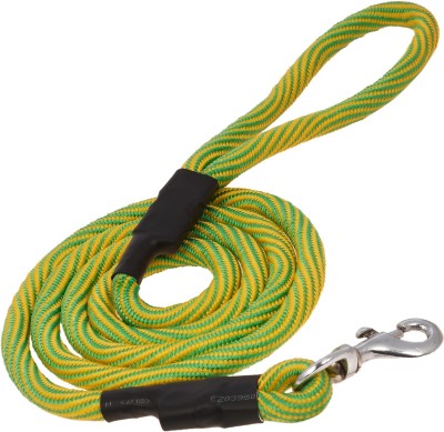 Petyantra Dog Leash Lead, Heavy Duty 9 mm x 5 FT Comfortable Strong Rope Slip Leash Yellow 153 cm Dog Cord Leash(Yellow)