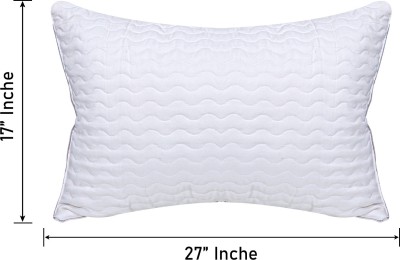 AYKA AYKA007_DESIRE Polyester Fibre, Microfibre Stripes Sleeping Pillow Pack of 1(White)