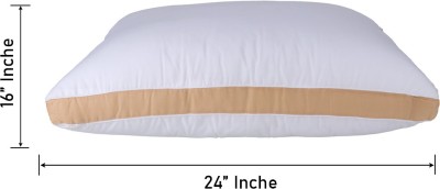 AYKA Polyester Fibre Solid Sleeping Pillow Pack of 1(White, Beige)