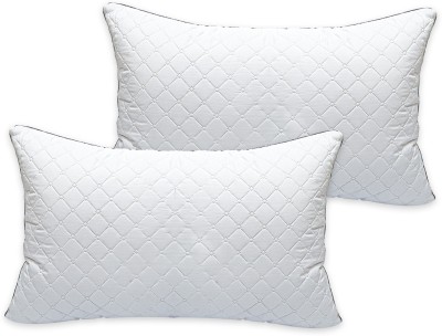 AYKA Polyester Fibre, Microfibre Geometric Sleeping Pillow Pack of 2(White)