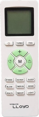 J.K. WEBSHOP Air Conditioner Remote Compatible for Lloyd Split AC (AC-233) Llyod Ac Remote Controller(White)