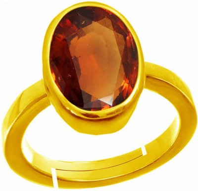 S KUMAR GEMS & JEWELS Certified 5.25 Ratti Hessonite Garnet Stone ( Gomed ) Panchdhatu Alloy Garnet Ring