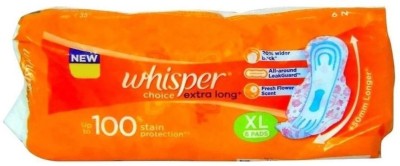 Whisper Choice Extra Long Wings Napkins XL – 6 Pads Sanitary Pad