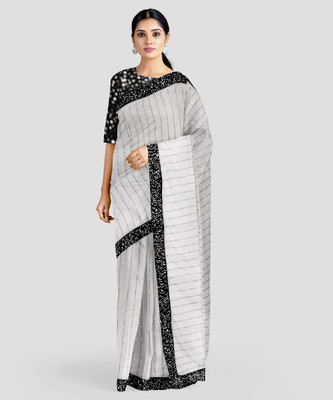 lalu creation Embroidered Bollywood Net Saree(Pack of 2, Grey)