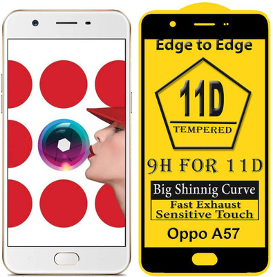 CVWOAKS Edge To Edge Tempered Glass for Oppo A57(Pack of 1)