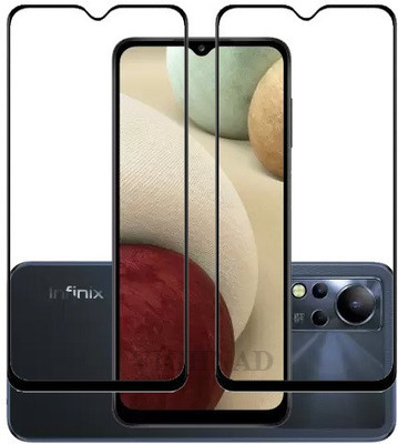 HOBBYTRONICS Edge To Edge Tempered Glass for Infinix Note 12i, INFINIX NOTE 12I(Pack of 2)