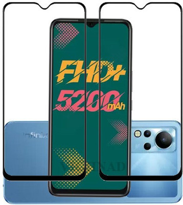 HOBBYTRONICS Edge To Edge Tempered Glass for Infinix Note 12i, INFINIX NOTE 12I(Pack of 2)
