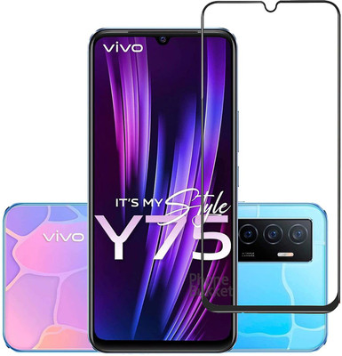 COVER CAPITAL Edge To Edge Tempered Glass for Vivo Y75 4G(Pack of 1)