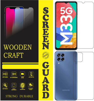 wooden craft Front and Back Tempered Glass for SAMSUNG Galaxy M33 5G(Pack of 2)