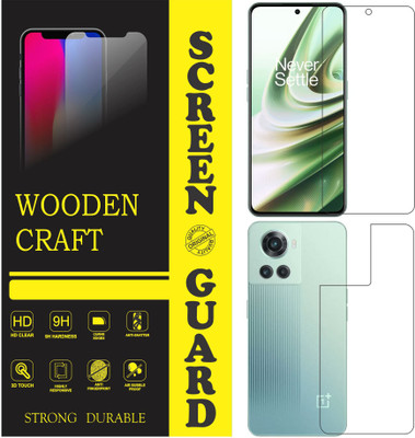 wooden craft Front and Back Tempered Glass for OnePlus 10R 5G {Flexible}, CPH2423, 10R 5G(Pack of 2)