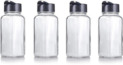 Adhunyk Glass Grocery Container  - 100 ml(Pack of 4, Clear)