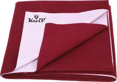 Keviv Cotton Baby Bed Protecting Mat(Maroon, Large)