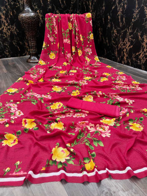 maayro Printed Daily Wear Georgette Saree(Multicolor)