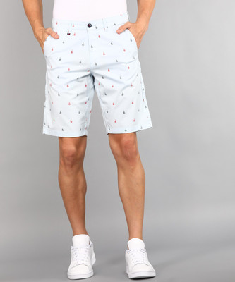 Louis Philippe Sport Printed Men Blue Casual Shorts