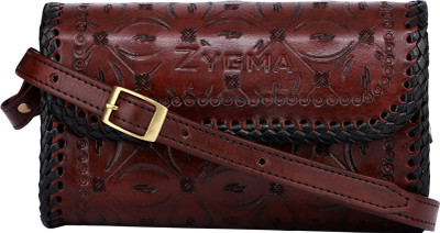 zygma Brown Sling Bag leather sling pouch