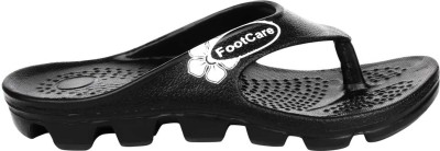 FOOT CARE Men Flip Flops(Black , 6)