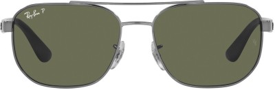 Ray-Ban Shield Sunglasses(For Men, Green)